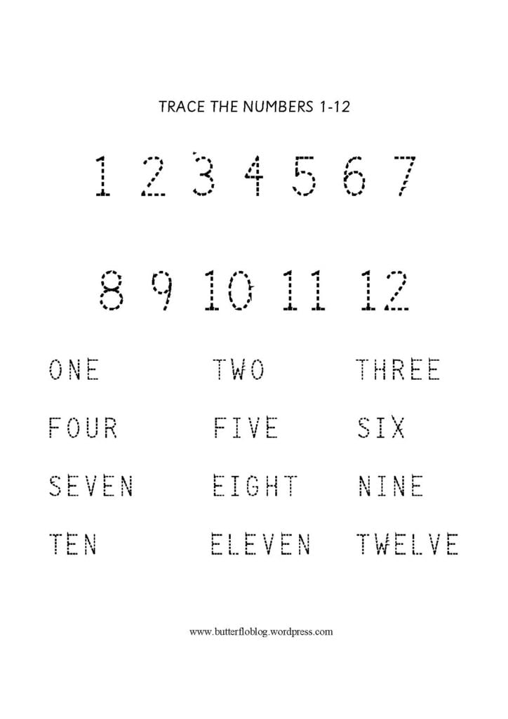 NUMBER TRACKING 1-12