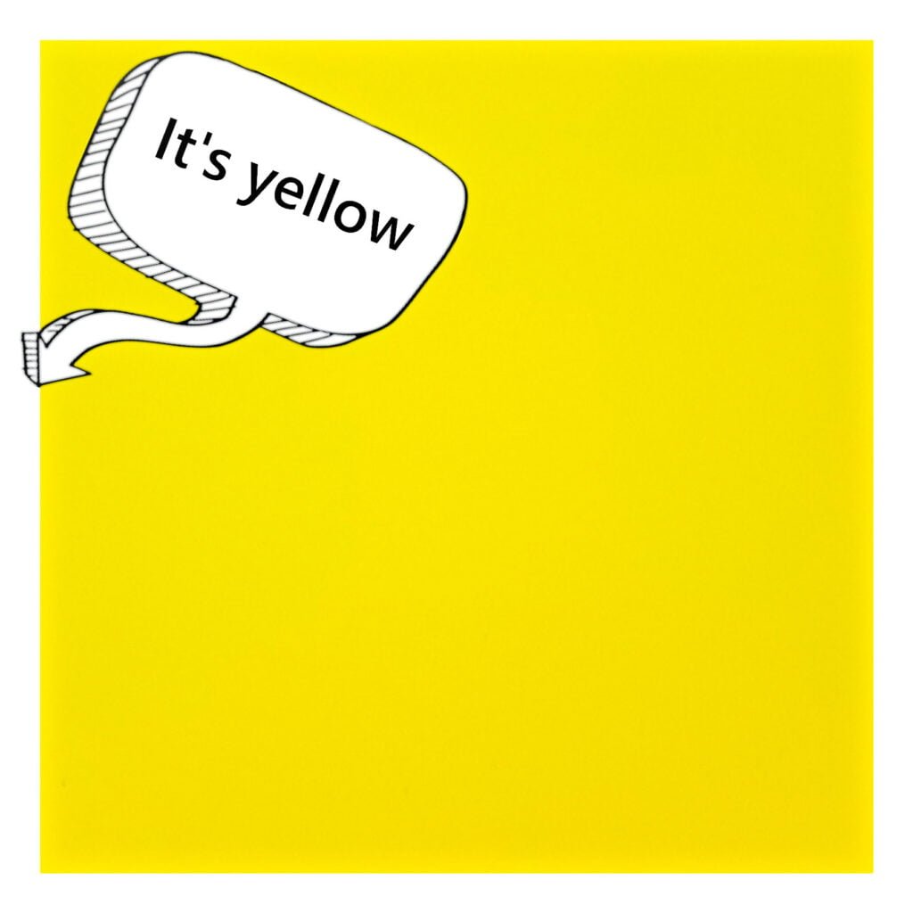 The colour yellow