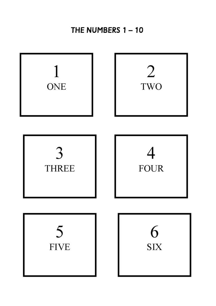 FLASHCARDS NUMBERS 1-10