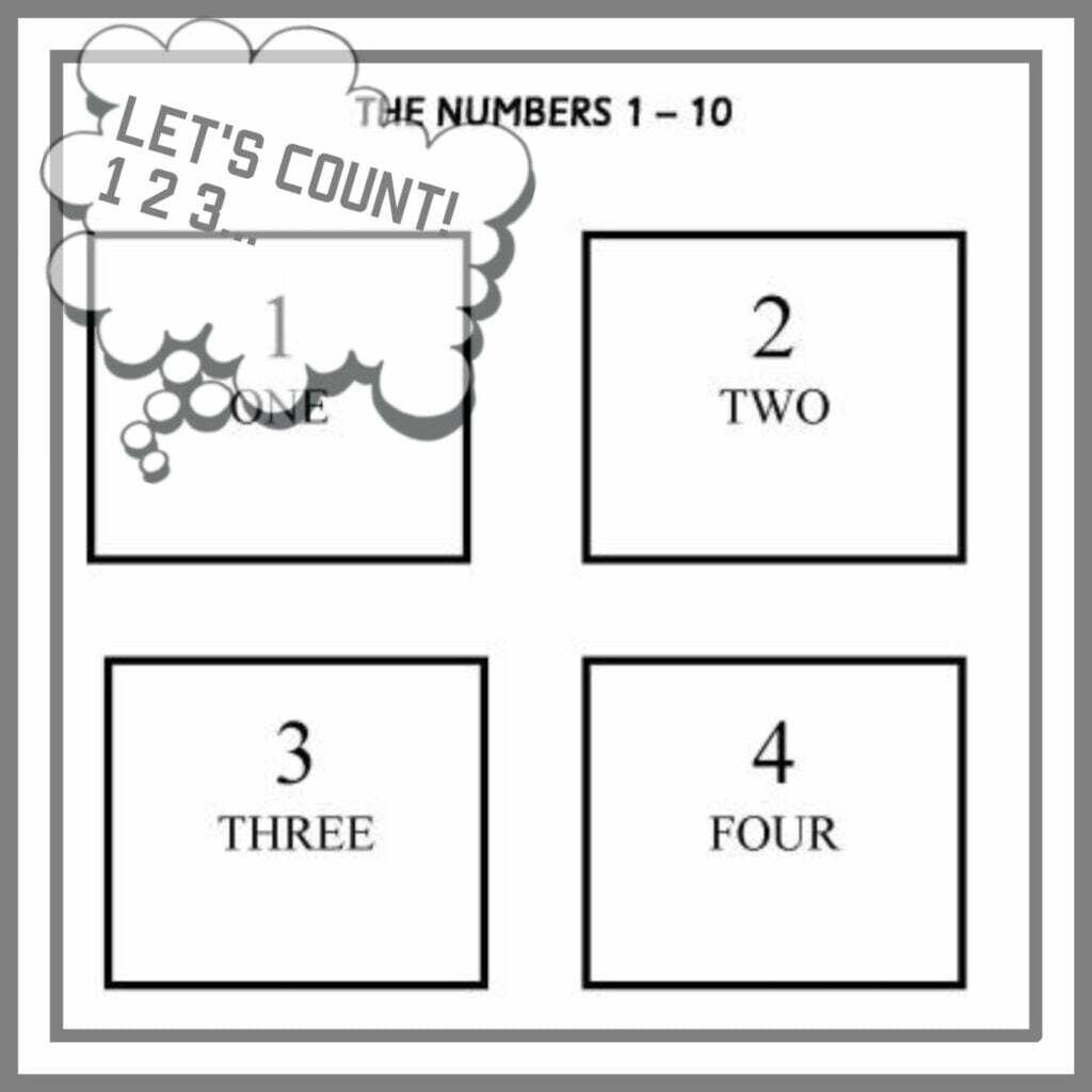 flashcards numbers 1-10