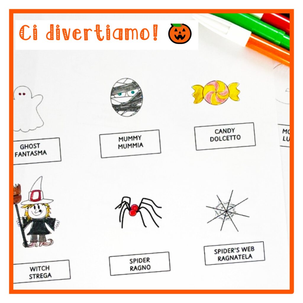 HALLOWEEN VOCABULARY ENGLISH ITALIAN