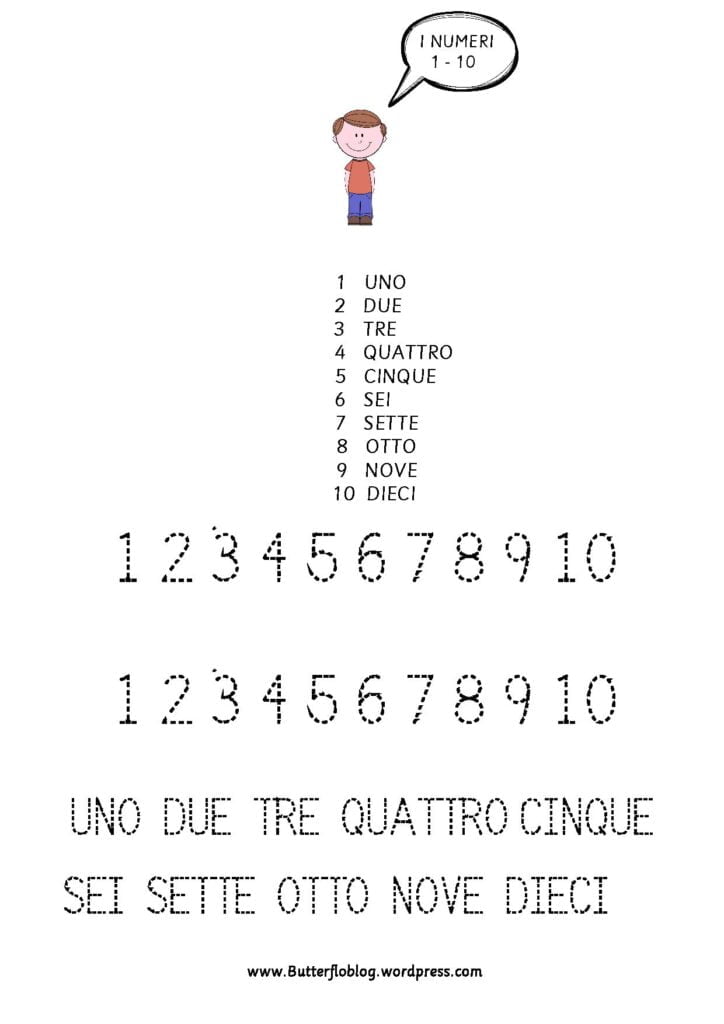 I NUMERI 1 - 10