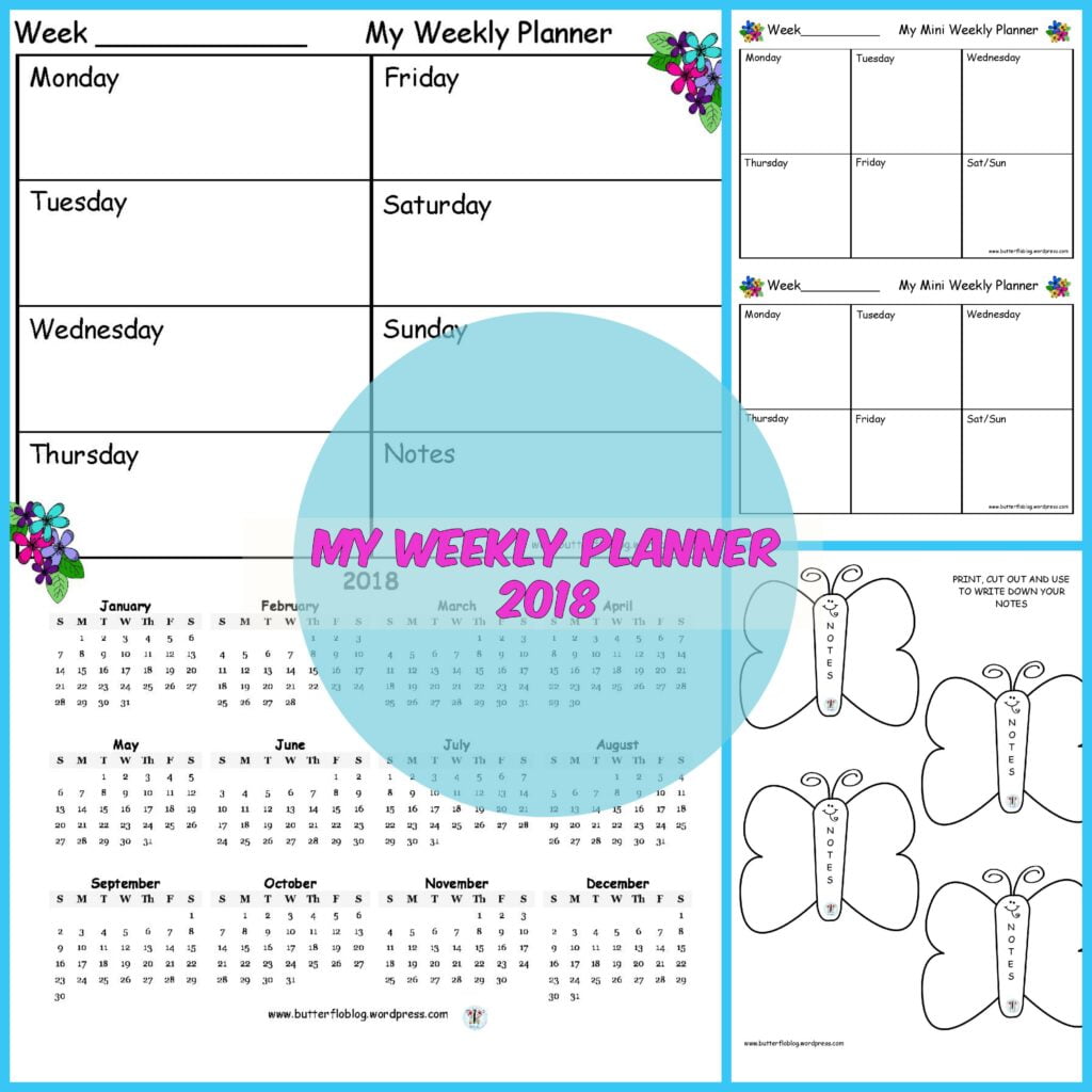 MY WEEKLY PLANNER 2018