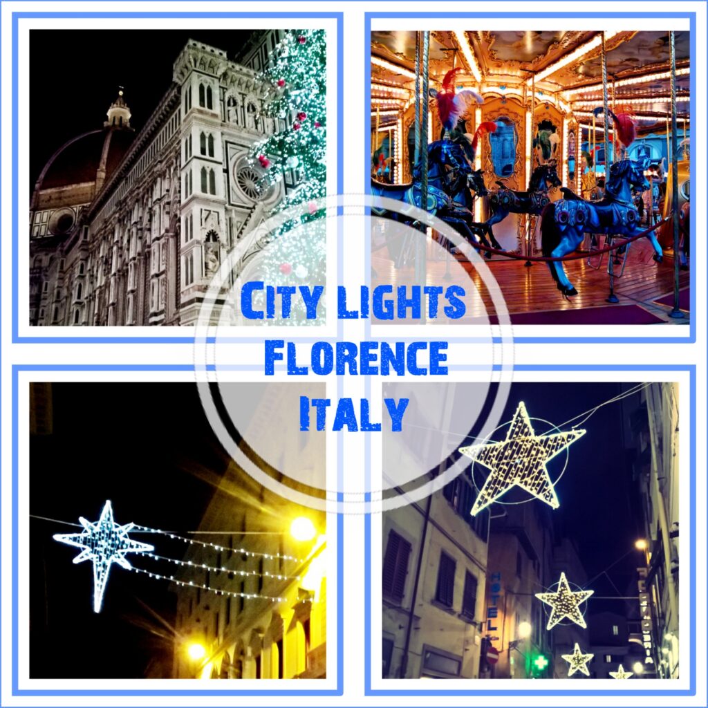 CITY LIGHTS FLORENCE ITALY DECEMBER 2017
