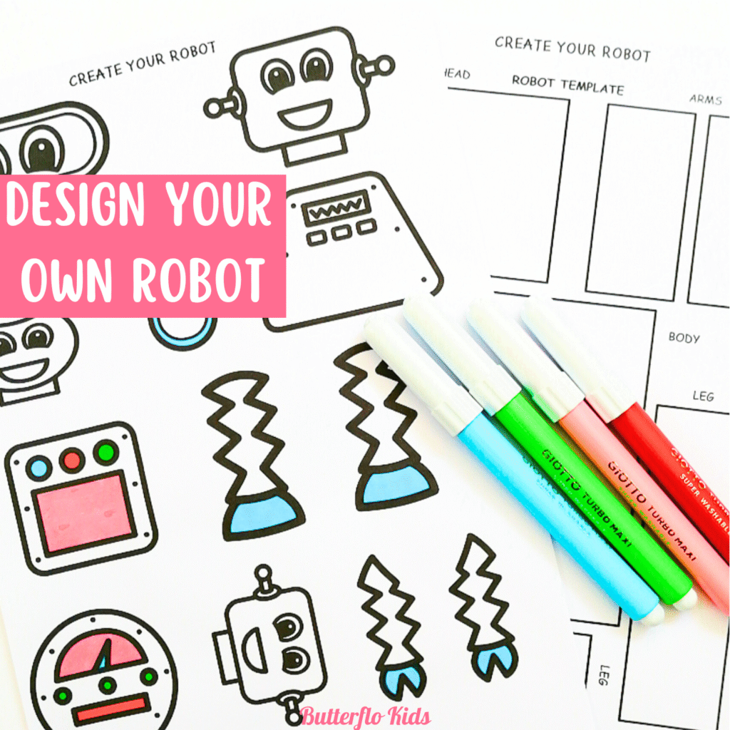robot counting 1 to 10 templates