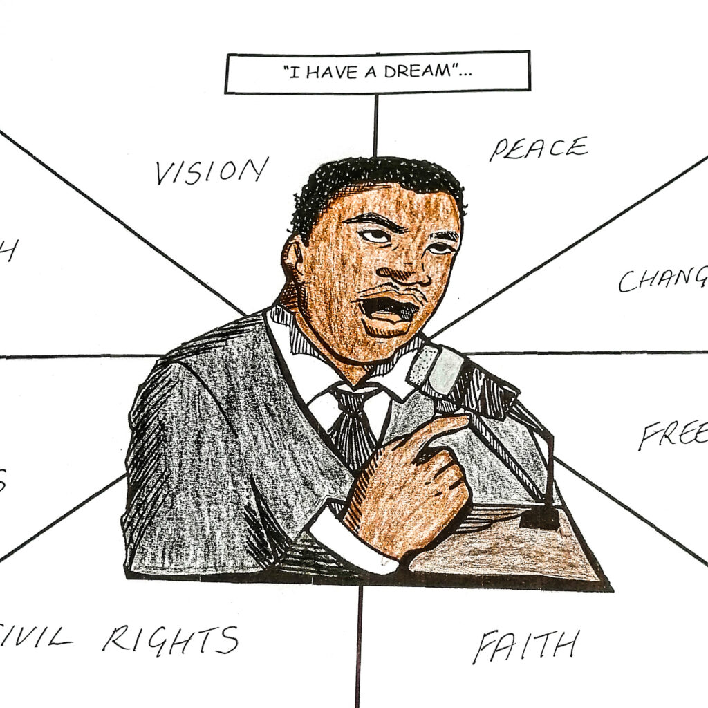 Martin Luther King craft template