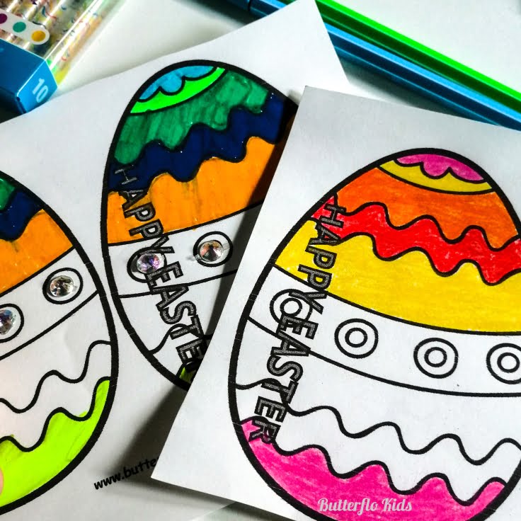 easter egg craft colouring