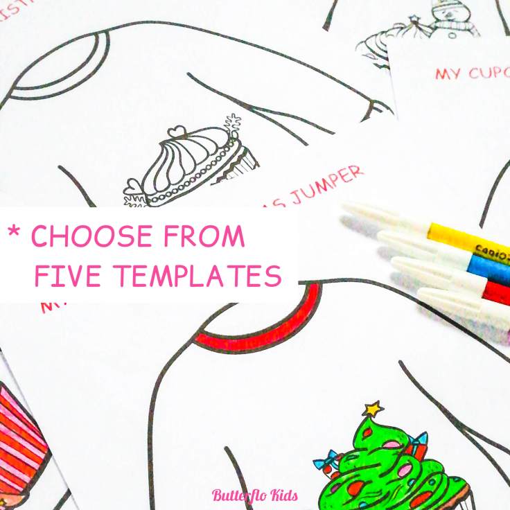 Christmas jumper colouring templates