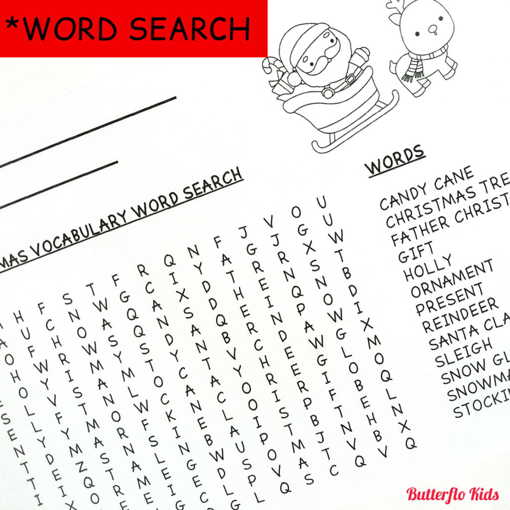 Christmas word search