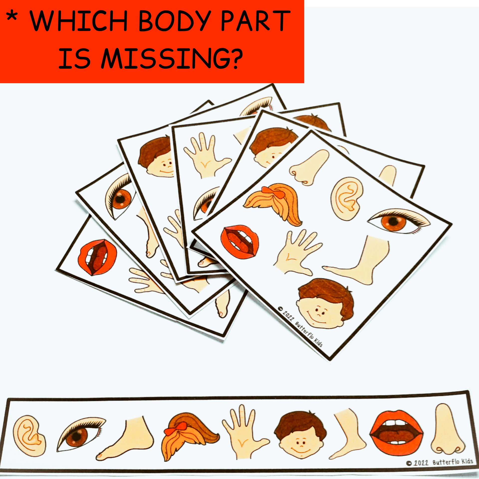 esl body parts game what's missing