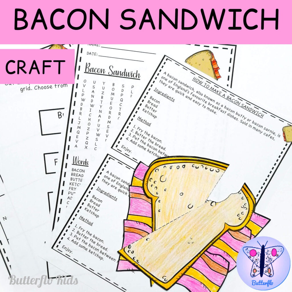 how to make a bacon sandwich for kids worksheets