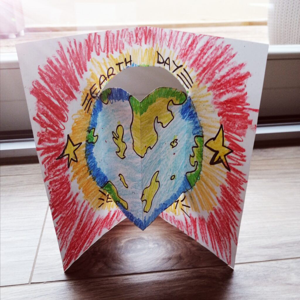 earth day pop up card