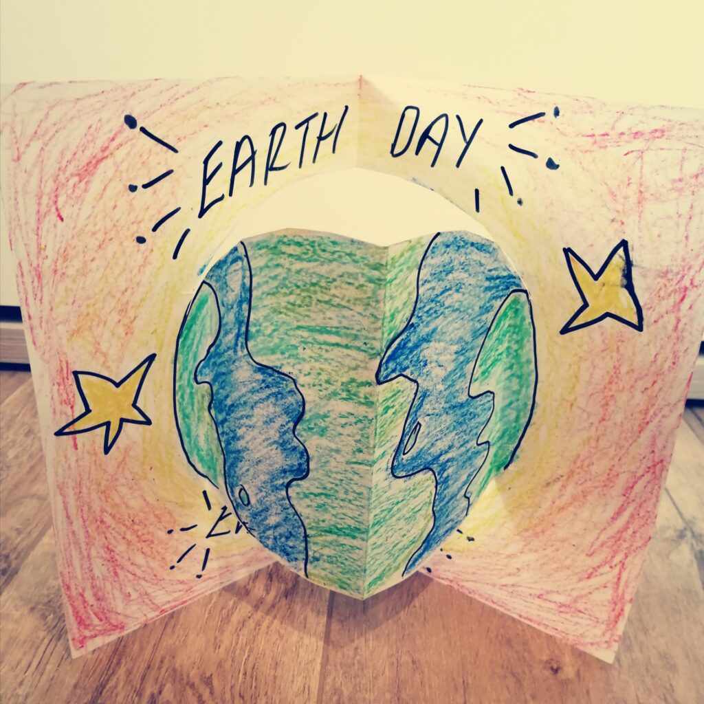earth day pop up card