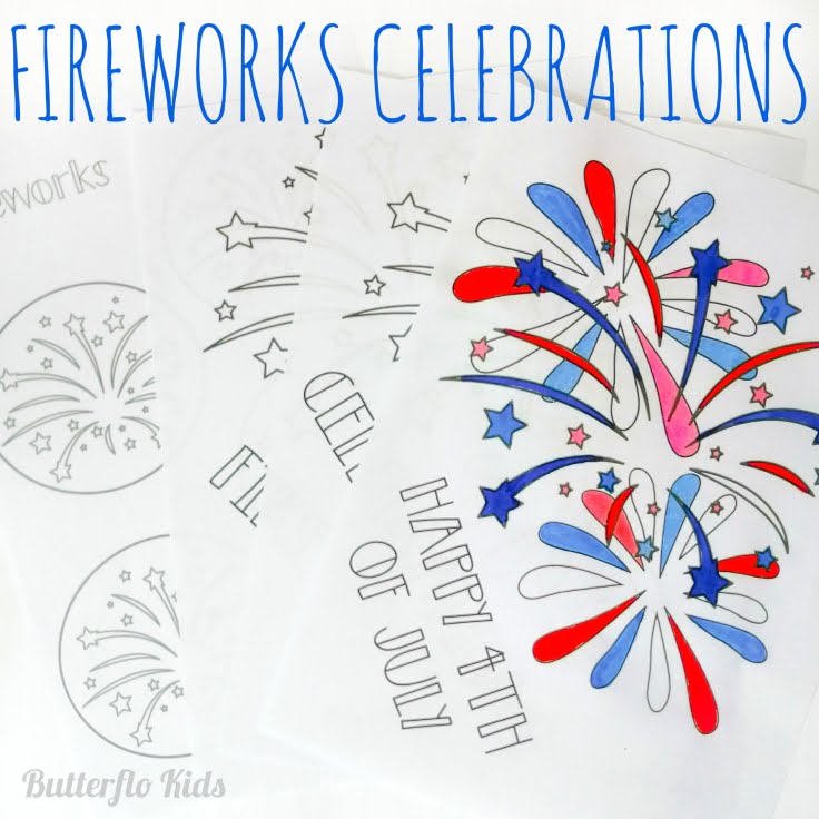 fireworks colouring pages