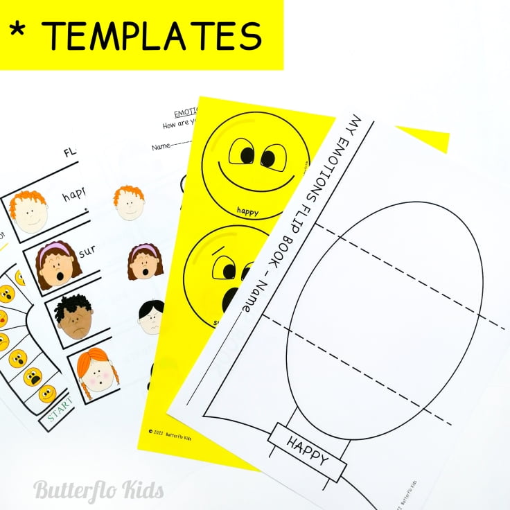 emotions flip book templates