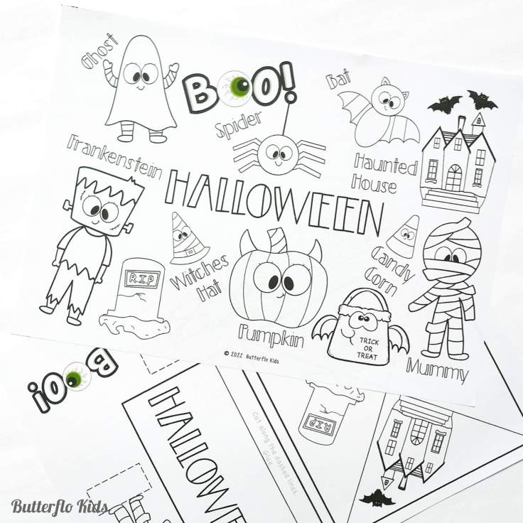 Halloween colouring page