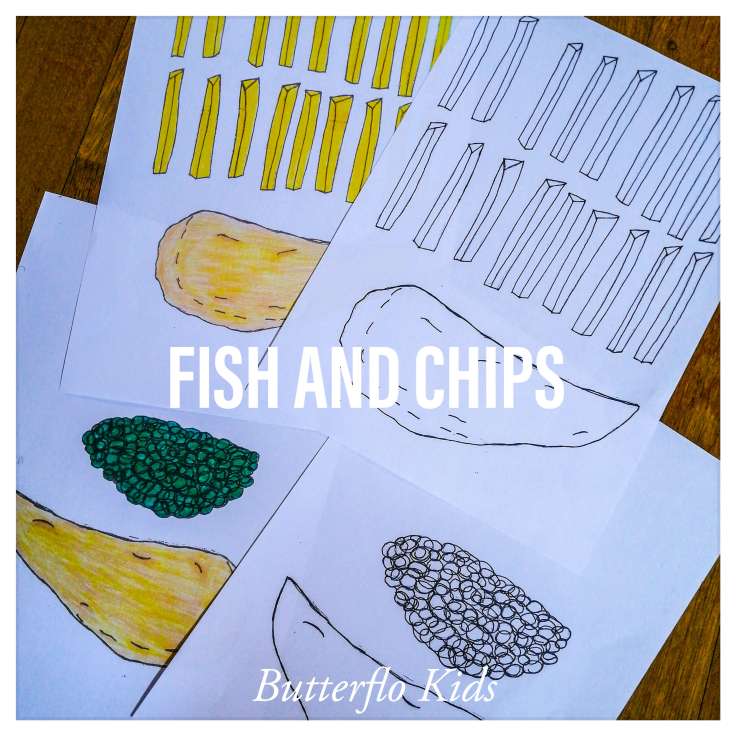 fish and chips craft templates