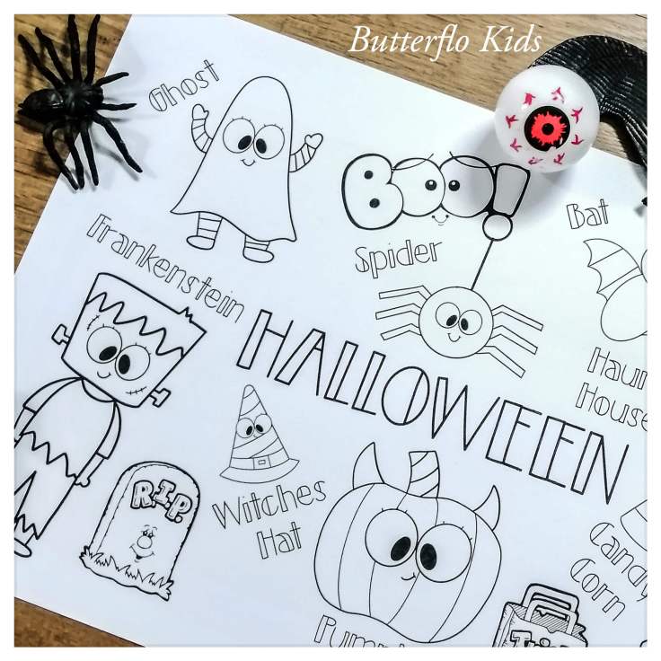 halloween colouring page