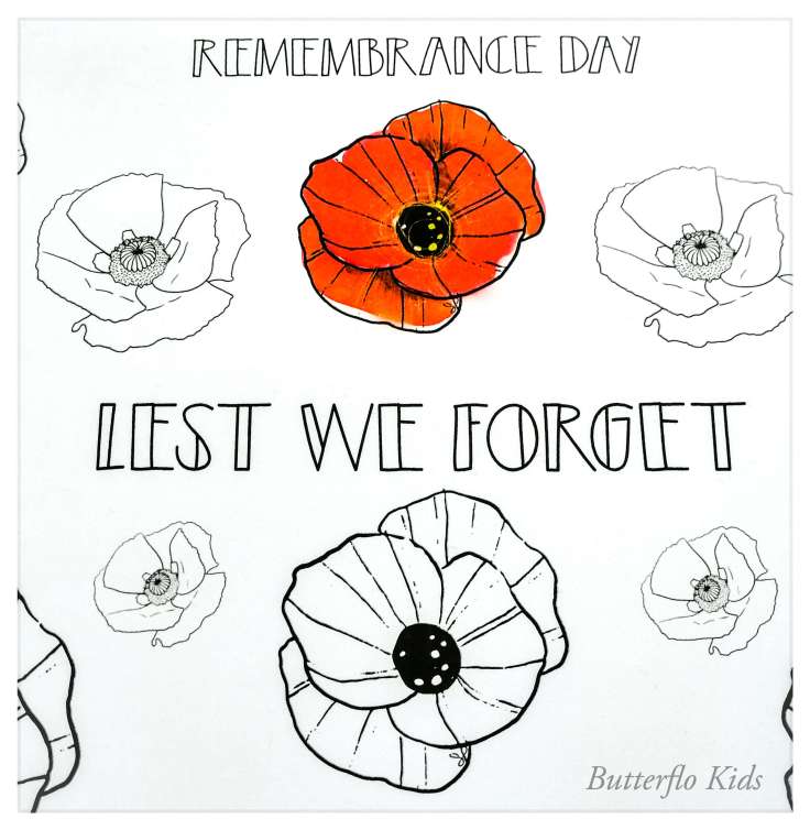 remembrance day colouring page