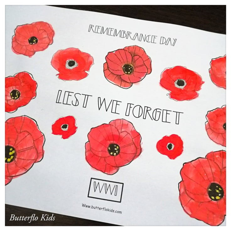 remembrance day colouring page