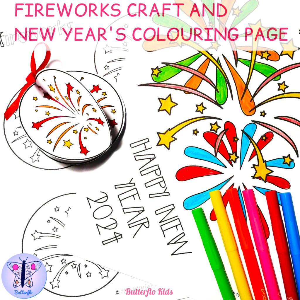 Christmas Vocabulary Colouring Page - Butterflo Kids