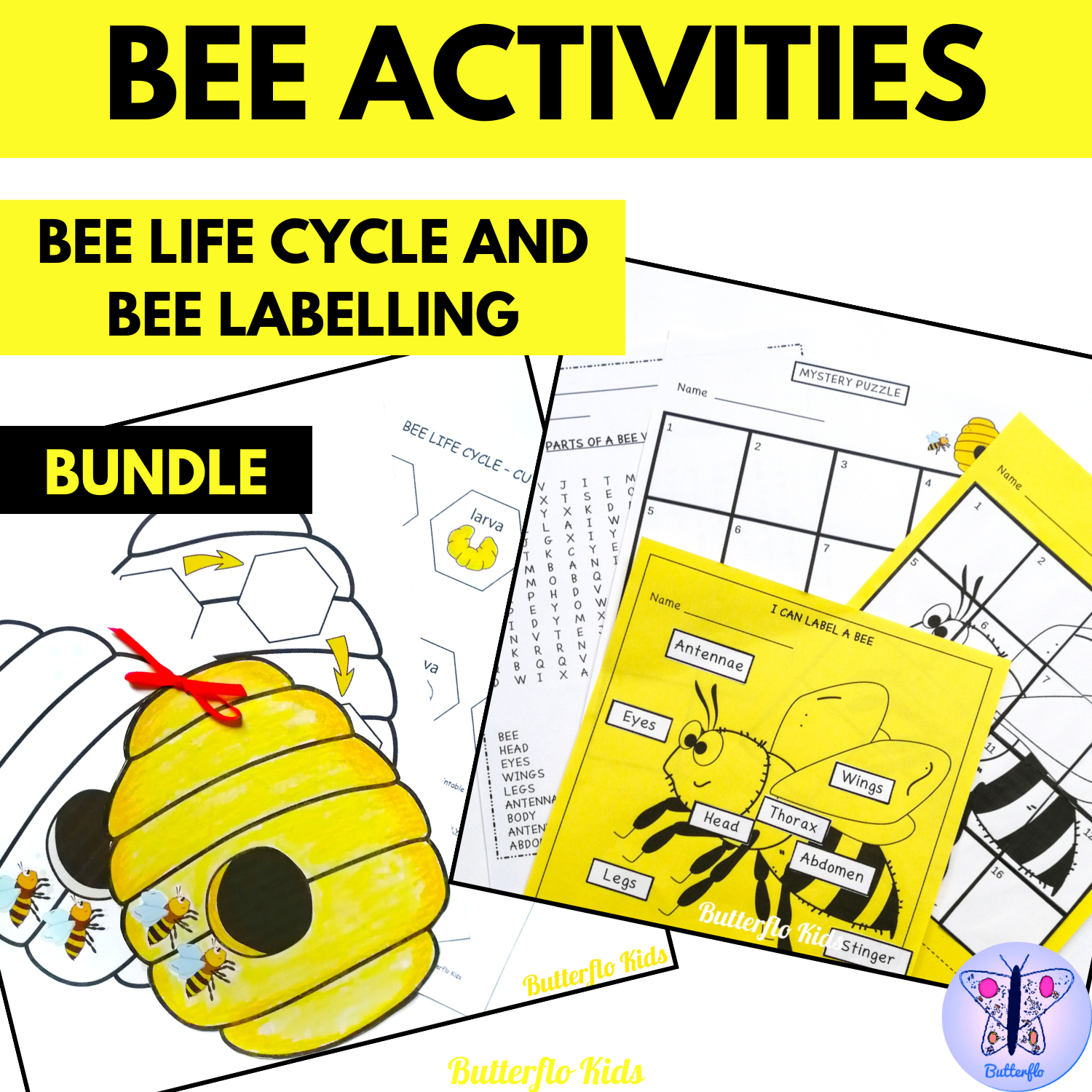 bee activities bee life cycle and bee labelling