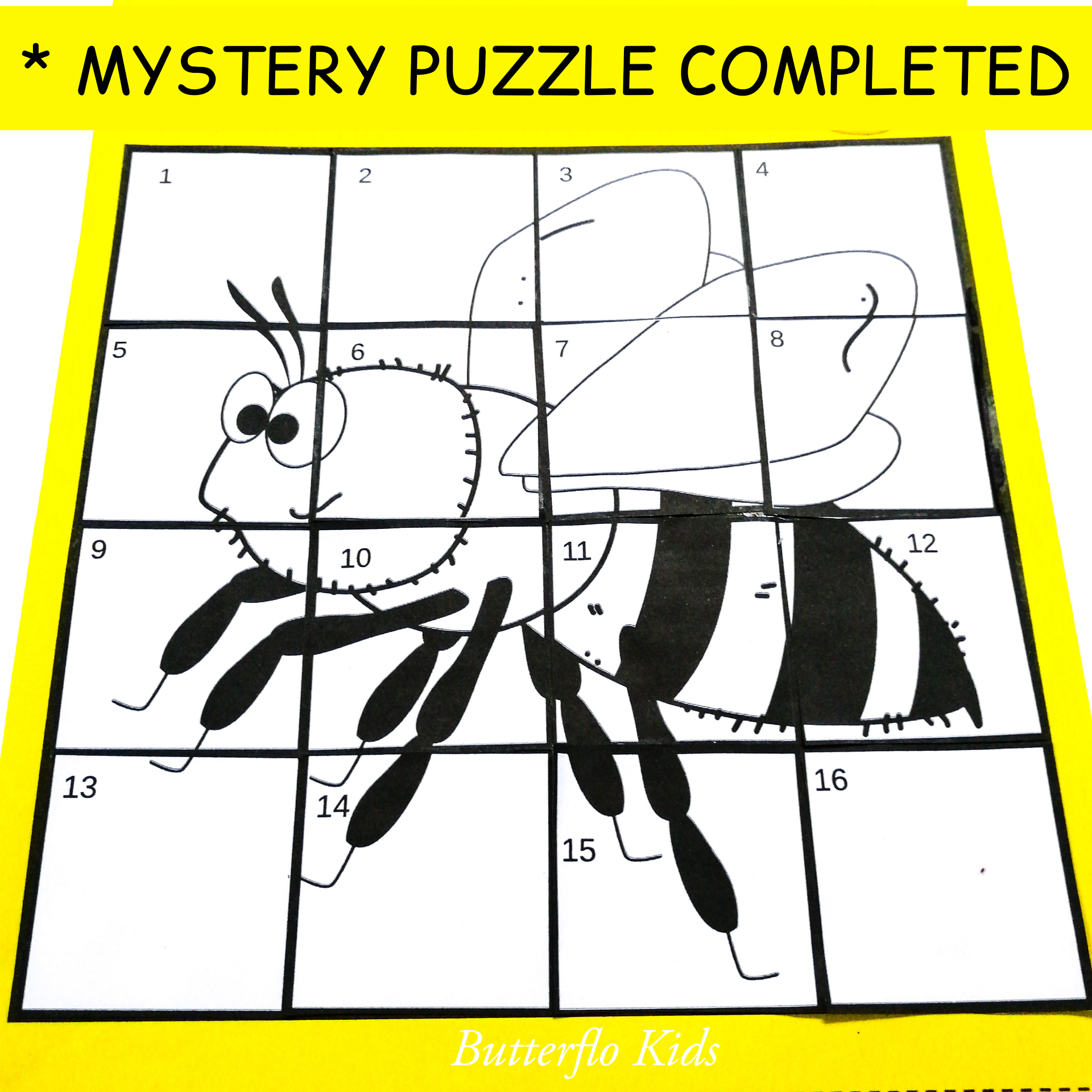 bee labelling mystery puzzle