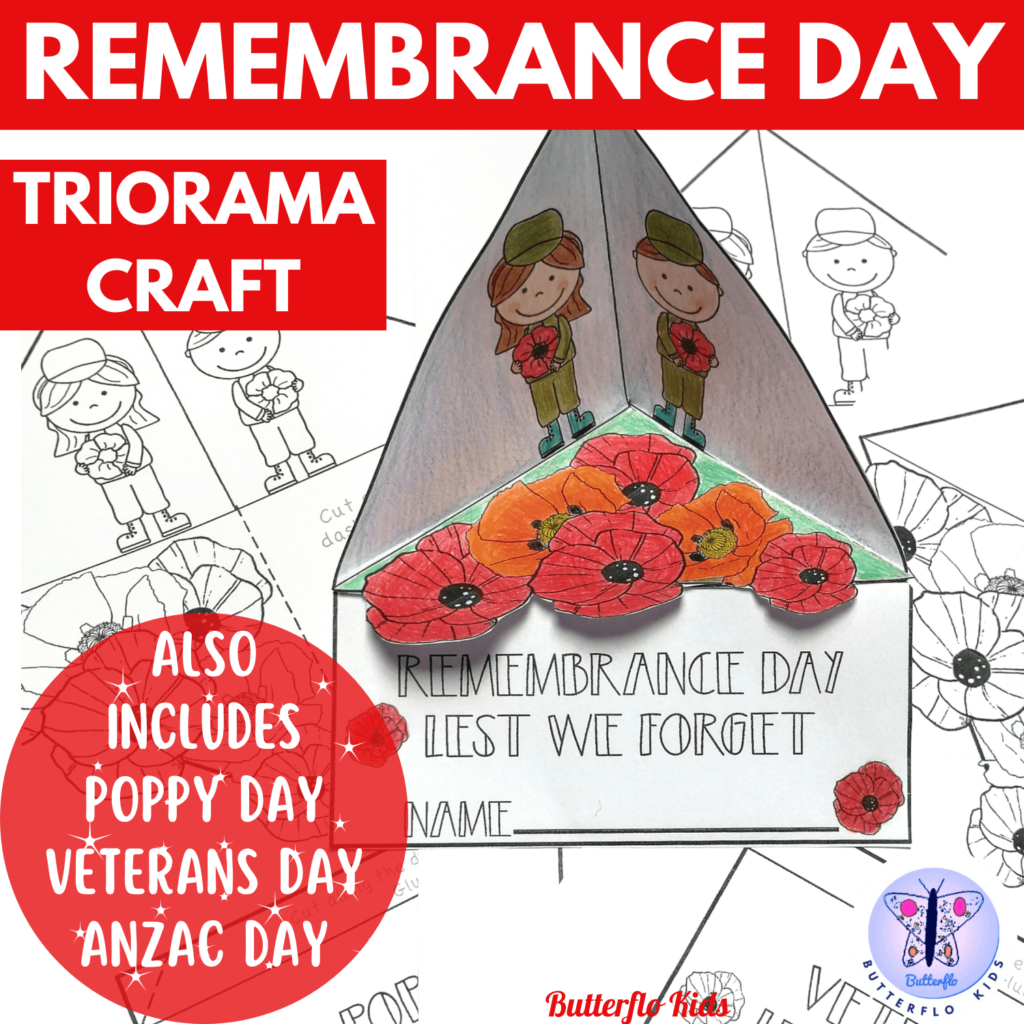 remembrance day triorama craft