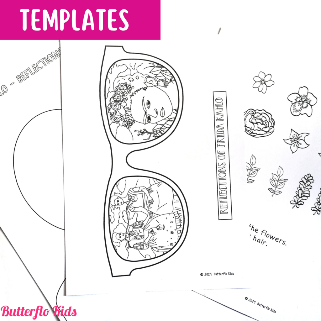 frida kahlo reflections templates