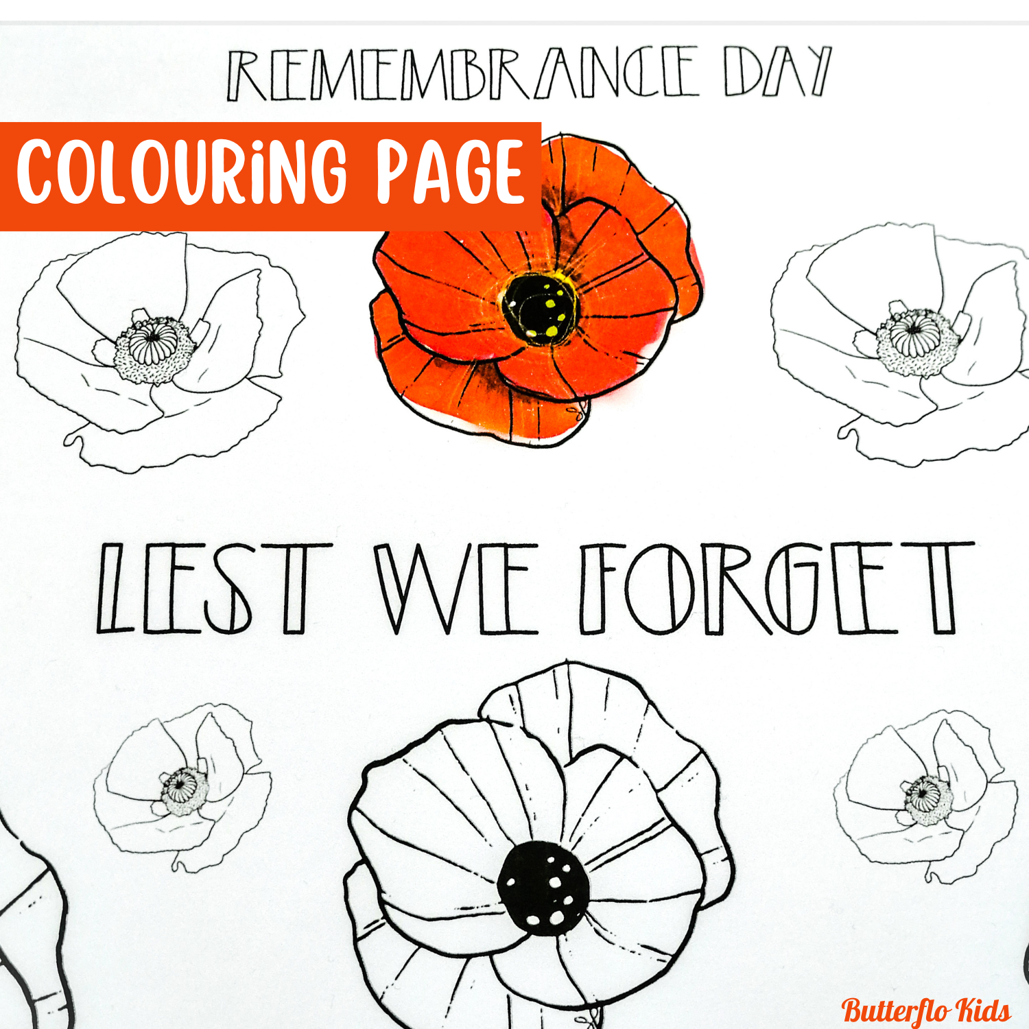 remembrance day colouring page