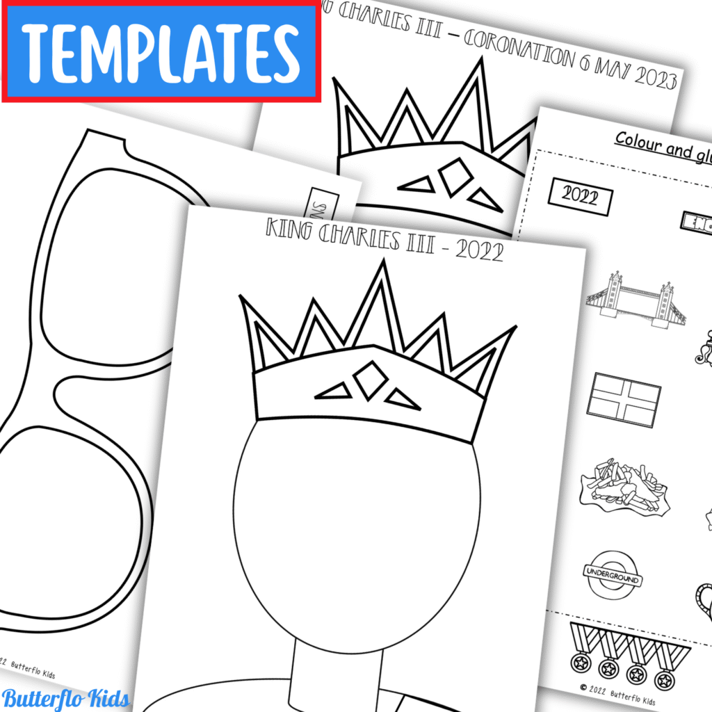 King Charles III craft templates
