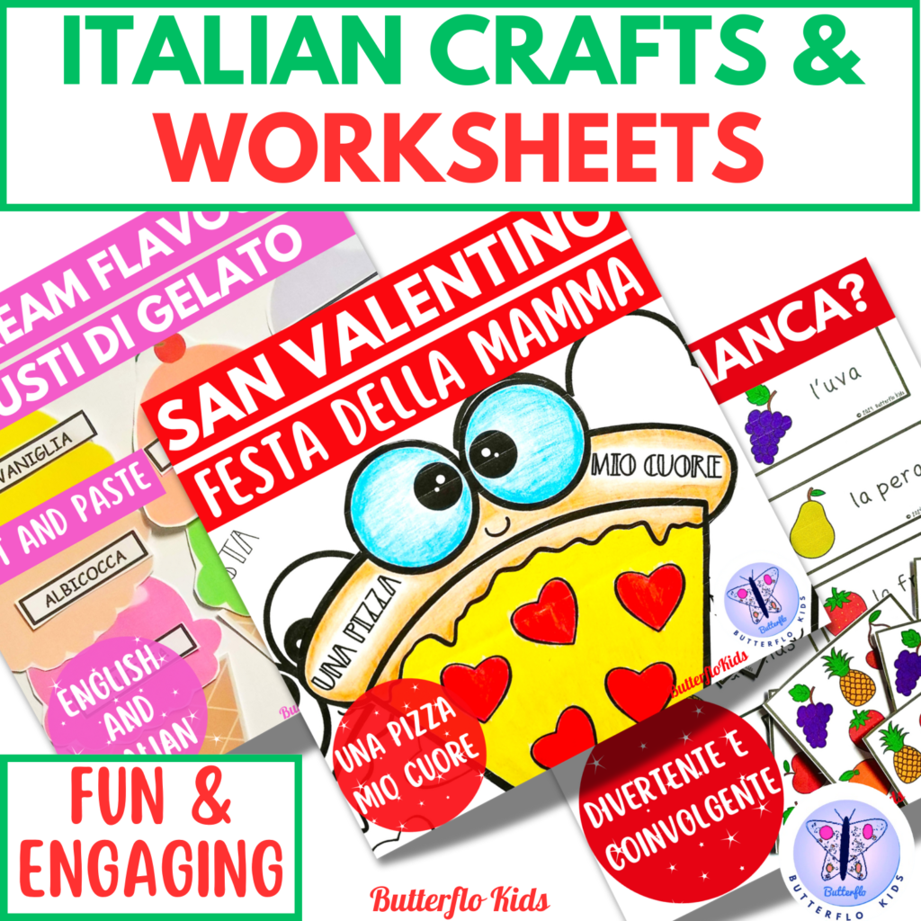 Italian crafts and worksheets