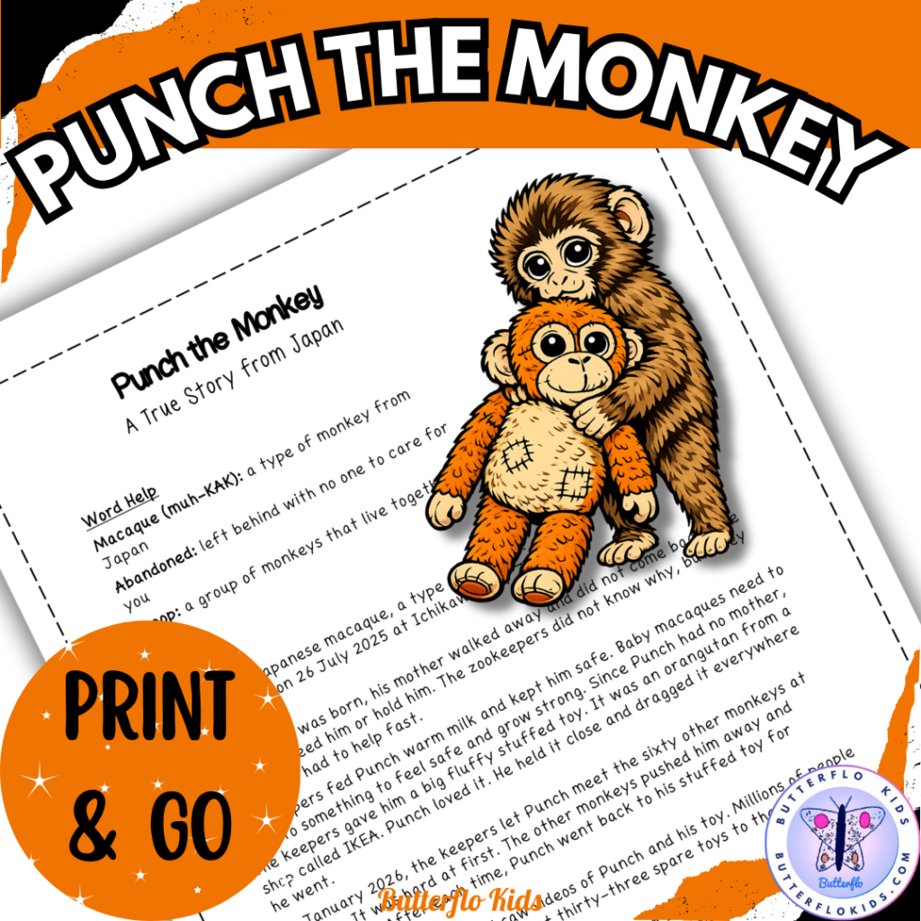 punch the monkey reading comprehension